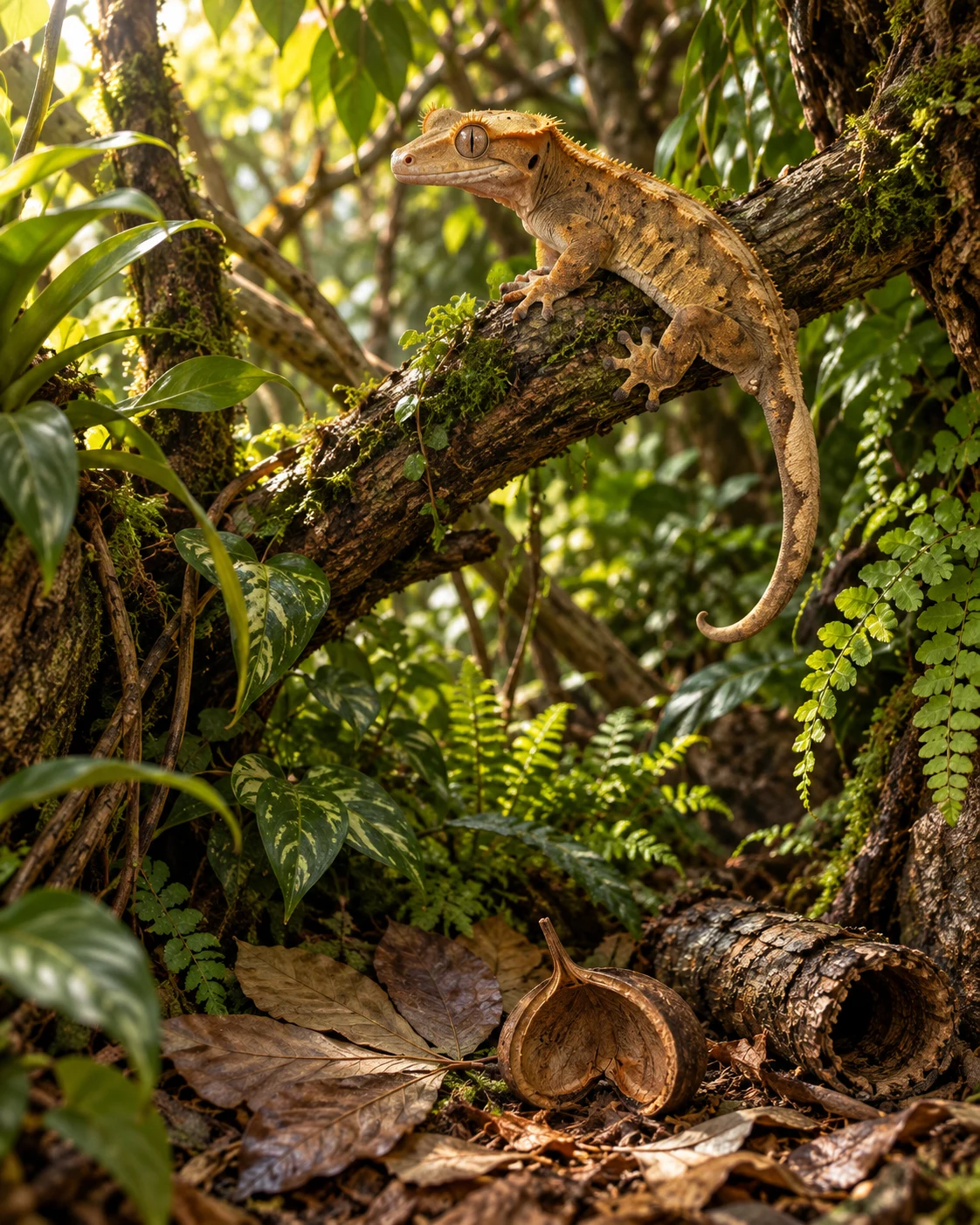Gecko canopy habitat illustration